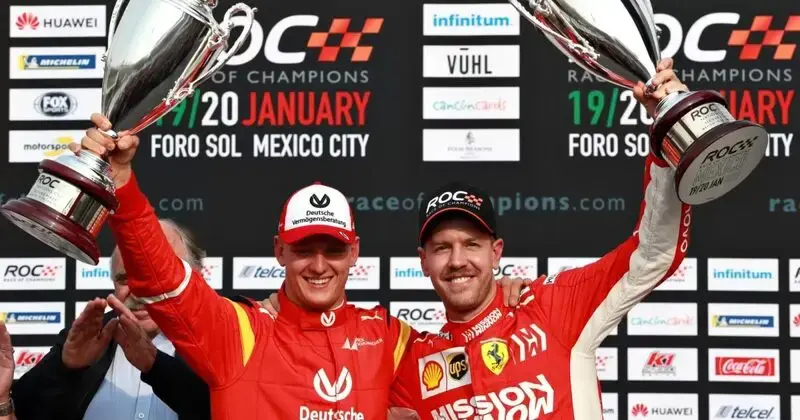 Schumacher and Vettel team up again for Race of Champions