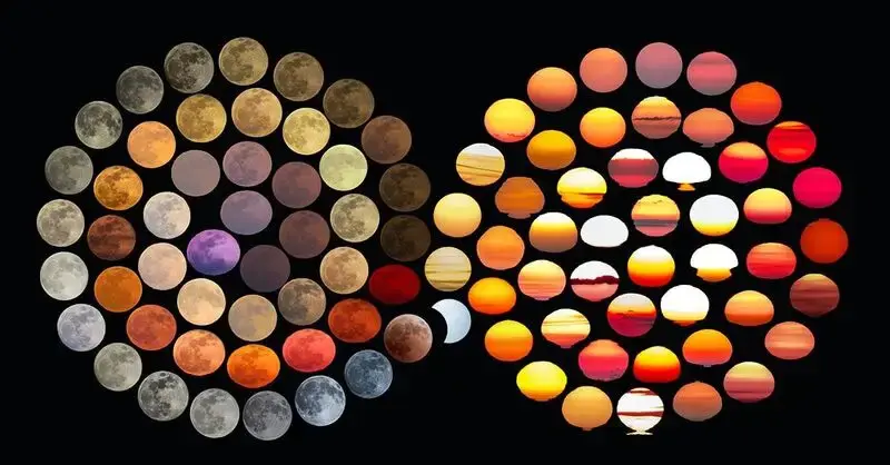 After capturing images for ten years, a photographer reveals 48 breathtaking colors of the moon