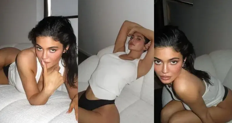 Kylie Jenner goes braless and wears just a white tank & thong in racy new pics after fans suspect she could be pregnant