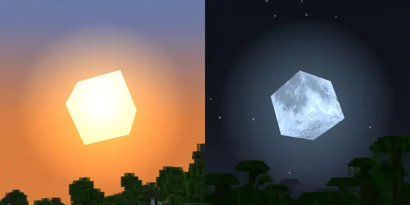 Minecraft Player Turns The Sun And Moon Into Blocks