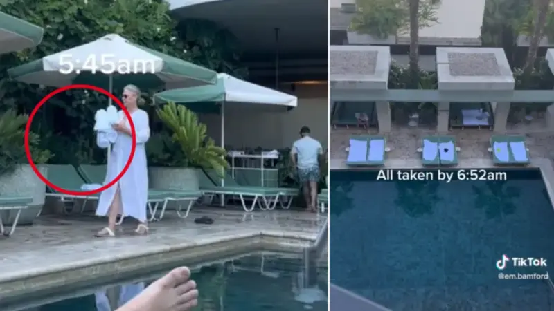 TikTok erupts over pool wars after hotels tries to stop sunbed reservations