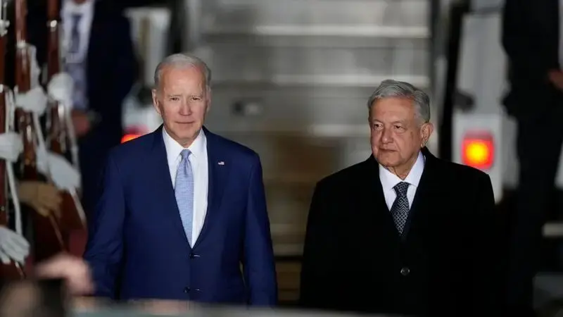 Biden flies in to López Obrador's new airport for summit