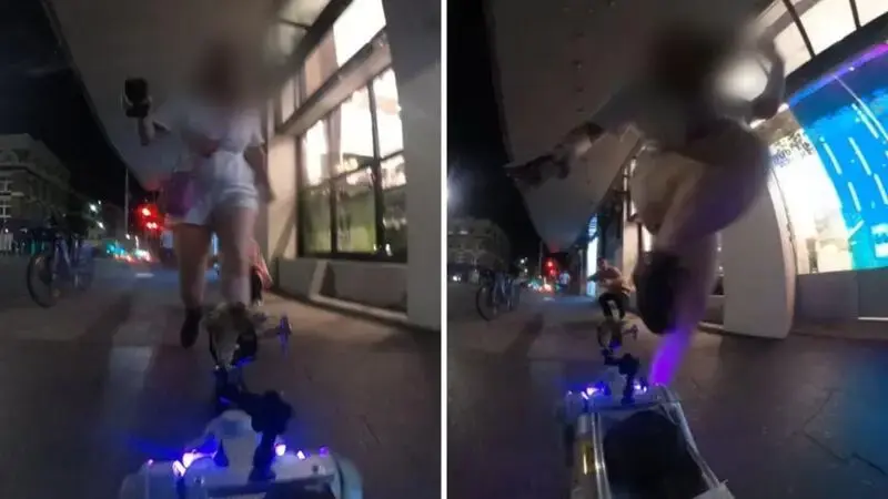 Robot dog worth $15,000 damaged from kick by woman in Brisbane’s Fortitude Valley