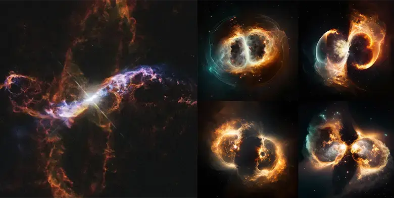 Two stars are actually photographed destroying one another in this amazing image.