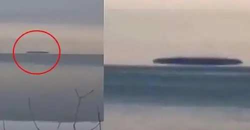 The man directly saw a large object hovering above the surface of Lake Erie