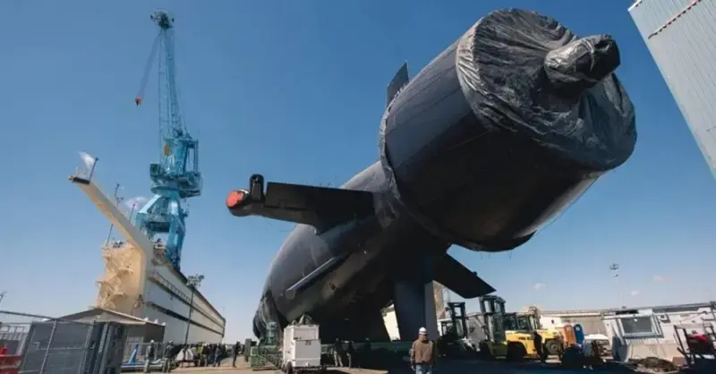 A Virginia-class submarine is launched by Huntington Ingalls (SSN 796)