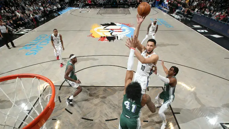 Ben Simmons leaves Nets' loss to Pistons with zero points, knee soreness, and at least one frustrated coach