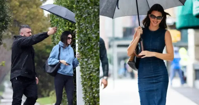 Kendall Jenner trolled for ‘finally learning how to hold her own umbrella’