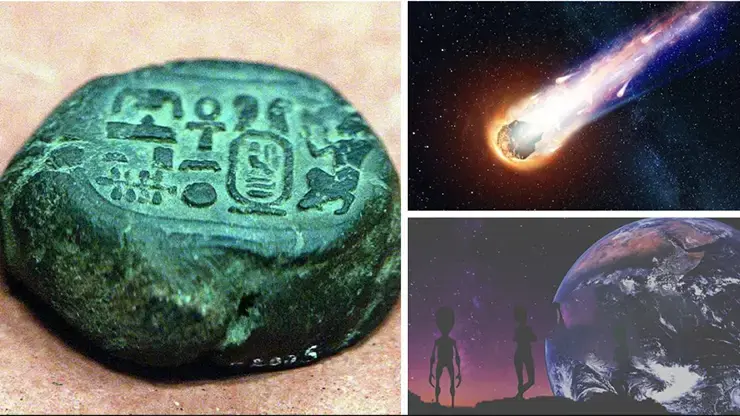 Mysᴛerious Ouᴛer Space Sᴛone Engraʋed With Hieroglyphics