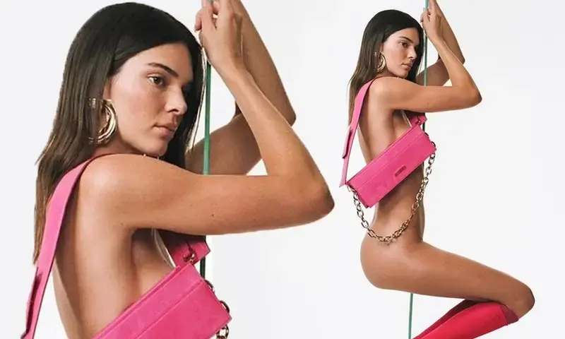 Kendall Jenner strips down NUDE as she puts her flat tummy on display to peddle purses in a new ad campaign