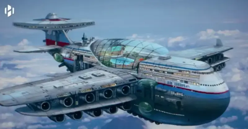 A luxurious, nuclear-powered flying hotel won’t be concerned about landing in the middle of nowhere