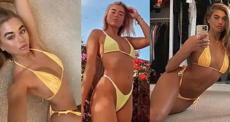Love Island stars Arabella set pulses racing as they strip down to lingerie in the snow