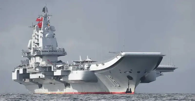 View In honor of its birthday, China’s first aircraft carrier, the Liaoning, is cruising while decked with 24 J-15 jets
