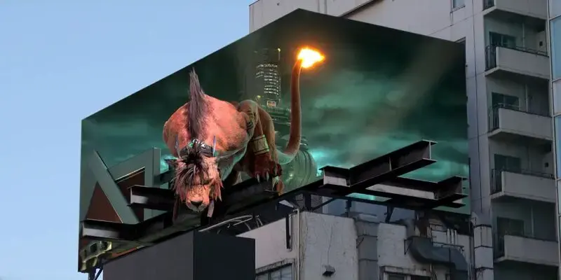 Final Fantasy 7 Remake 3D Billboard Starring Red XIII Wins Tokyo Advertising Award