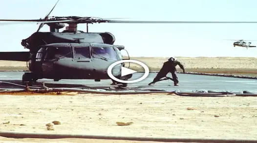 A stealthy Black Hawk chopper has never before been seen on tape