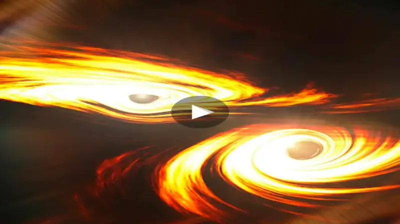 The History of the Universe: Two Massive Black Holes About to Collide, We Will Witness From Earth