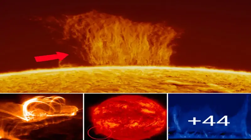 60,000-mile-tall ‘plasma waterfall’ witnessed dousing the sun in impossible-to-slow fire