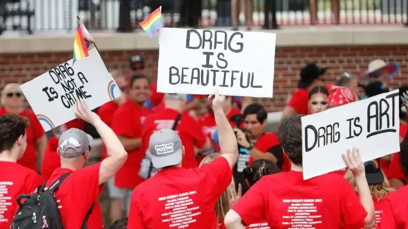 Drag queens protest against Florida law LGBTQ advocates say targets drag shows
