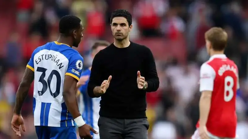 Mikel Arteta apologises to fans for Arsenal's second-half capitulation against Brighton