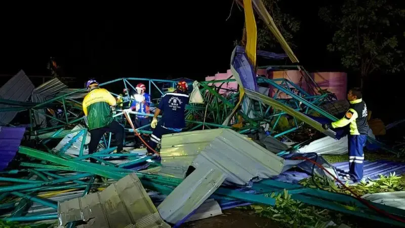 Roof collapses at school in Thailand, killing 6 people who were sheltering from rain