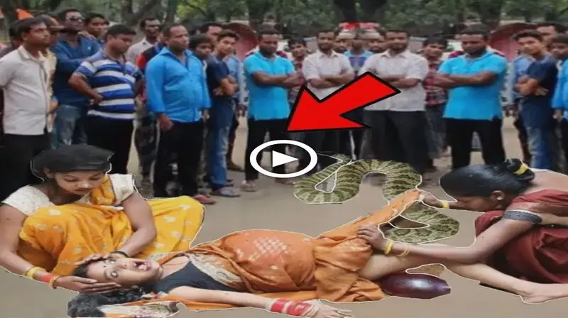 Horrifying close-up scene of a girl giving birth to a cobra in India (VIDEO)