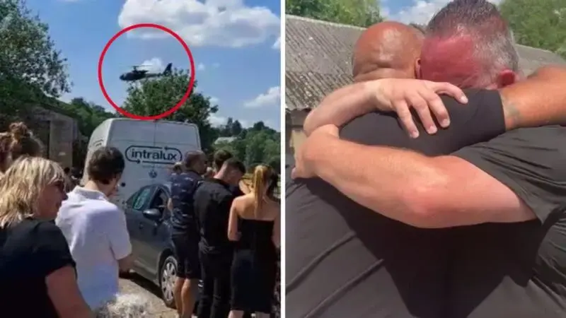 TikToker David Baerten aka Ragnar le Fou fakes his own death and arrives at funeral in helicopter to teach ‘life lesson’