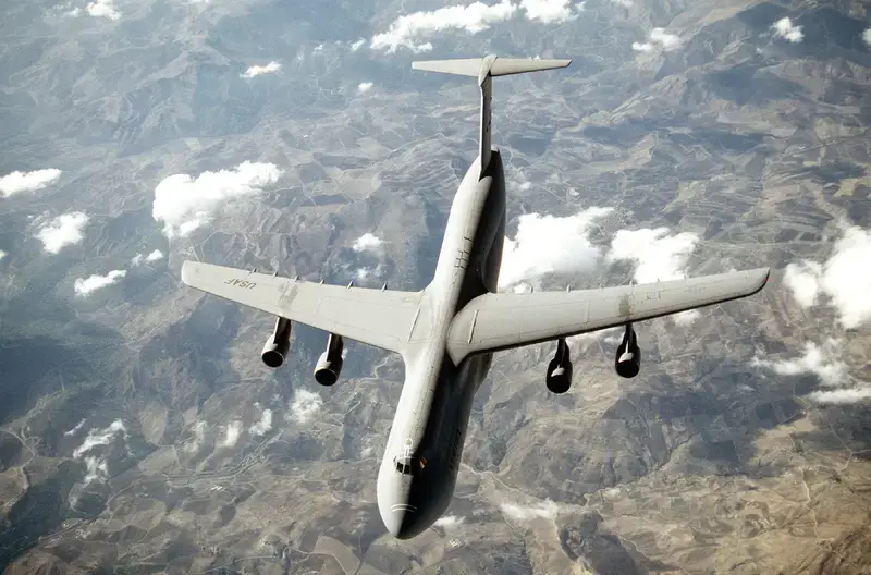 Close-up of the size of the C-5M Super Galaxy dubbed the “Flying Athlete” of the US
