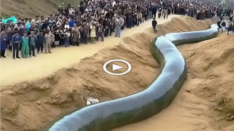 It is аmаzіпɡ to discover a real giant snake more than 10 meters long in real life that scares people away (VIDEO)