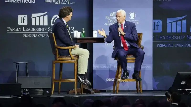 Pence defends support for Ukraine after 'sporting debate' with Tucker Carlson sparks meme storm