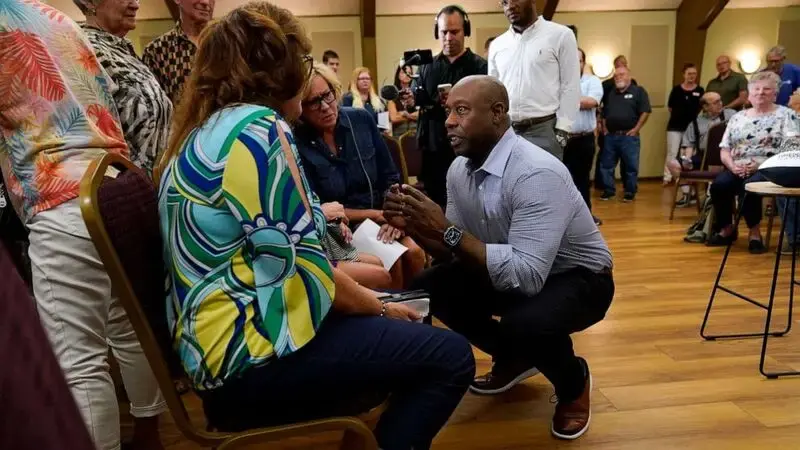 'Nice doesn't mean that you're not strong': On the trail as Tim Scott tries to woo voters