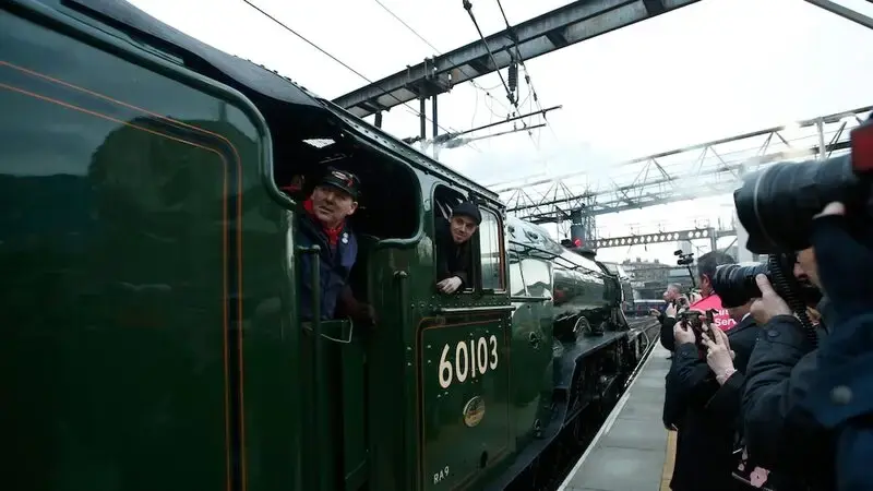 The Flying Scotsman locomotive collided with another train in Scotland. Several people were injured