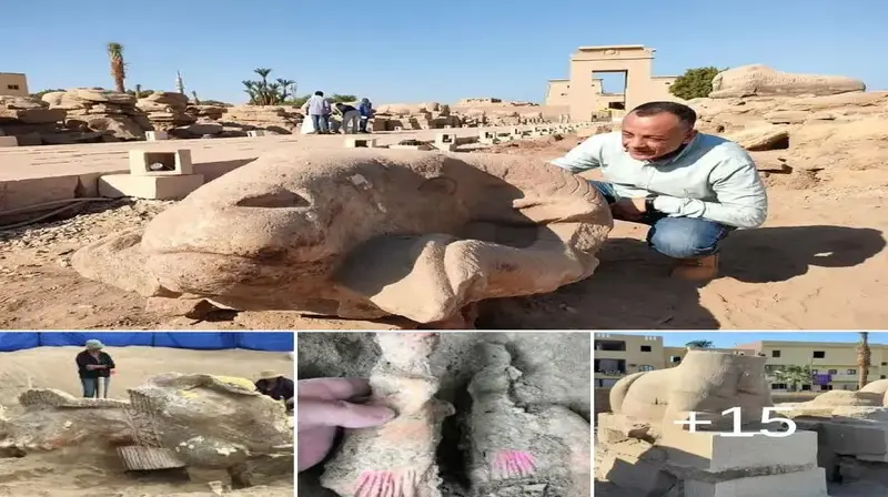 Ancient Stone Ram Heads Unearthed on Egypt’s ‘Avenue of the Sphinxes