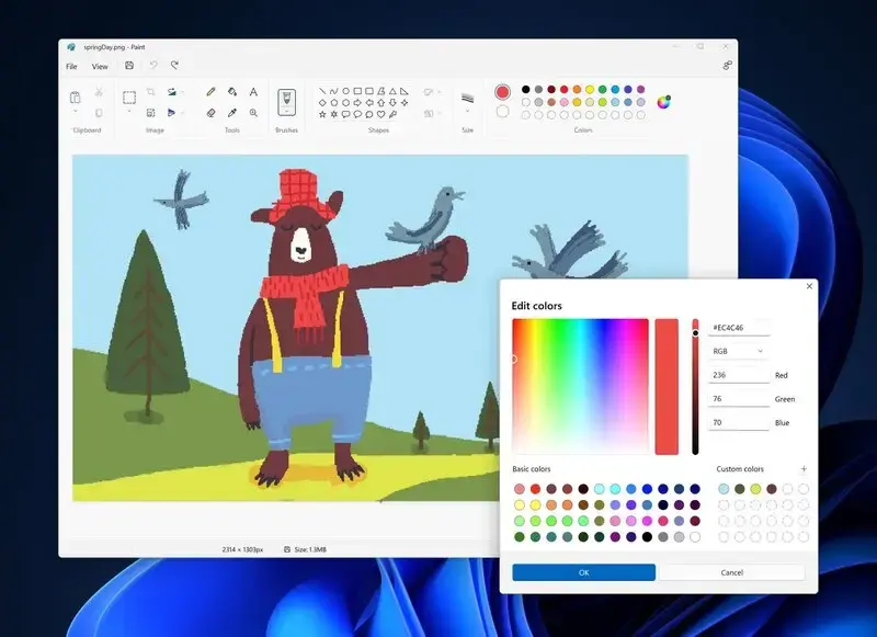 Windows 11 Paint re-design review