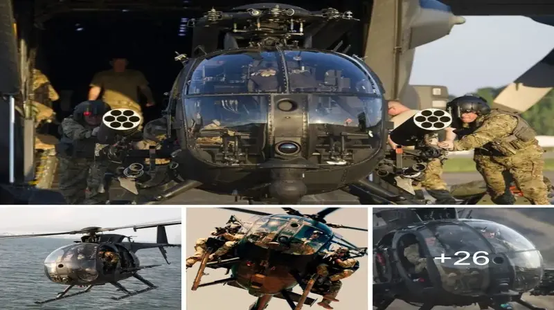 The AH-6 attack helicopter of the US Army may be compact, bυt it possesses formidable firepower.
