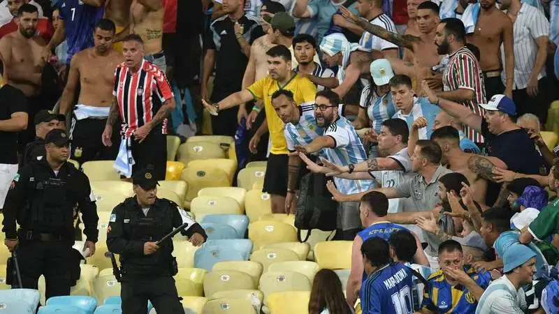 Why were Brazil and Argentina fans not segregated?