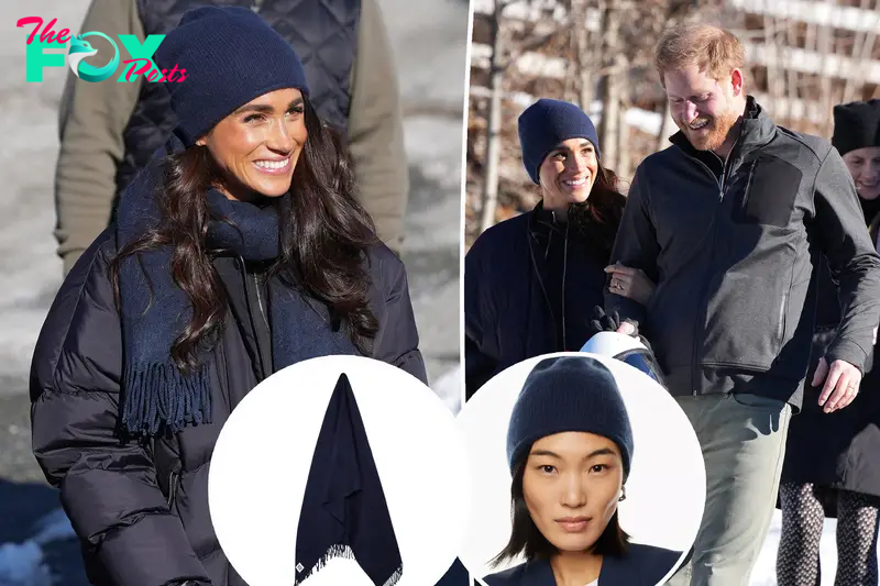 Meghan Markle bundles up in Aritzia beanie and scarf — and both are under $60