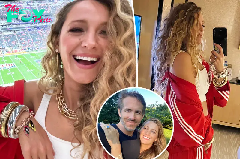 Blake Lively paired her six-figure jewelry with hidden $40 tribute to husband Ryan Reynolds at Super Bowl