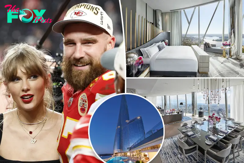 Travis Kelce seen admiring view from Taylor Swift’s $25K-per-night hotel in Sydney