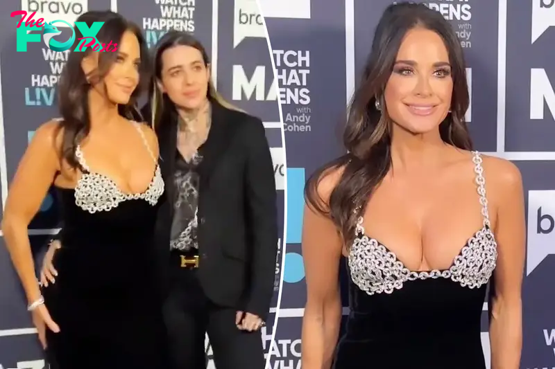 Morgan Wade seen caressing Kyle Richards after ‘RHOBH’ star is grilled about romance rumors at reunion