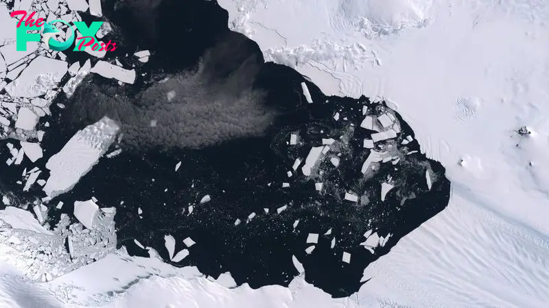 Fracturing Antarctic glacier breaks 80 mph speed record