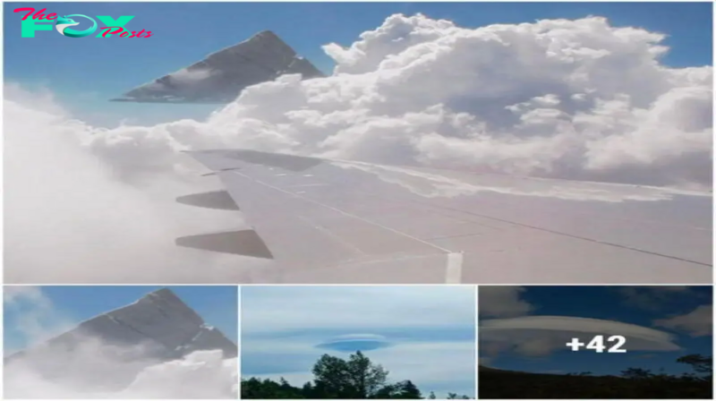Aerial Footage Captures Pyramid-shaped UFO Hovering Above Hawaii Clouds