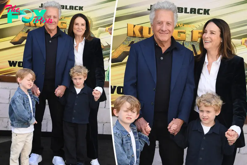 Dustin Hoffman, wife Lisa make rare appearance with their grandkids at ‘Kung Fu Panda 4’ premiere