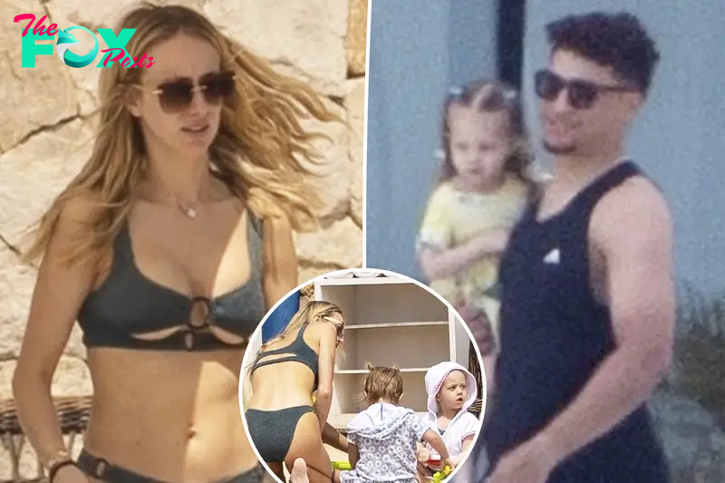Bikini-clad Brittany Mahomes hits the beach in Cabo for family vacation with Patrick and their 2 kids