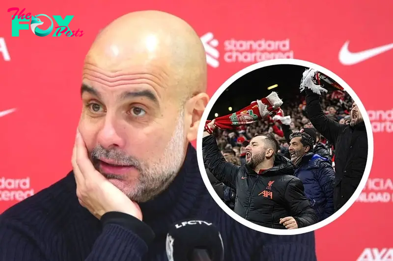 Pep Guardiola says Anfield like a “tsunami” as Liverpool “came from everywhere”
