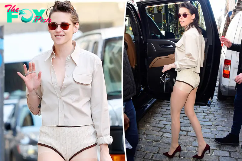 Kristen Stewart takes on the no-pants trend in four-figure cashmere underwear