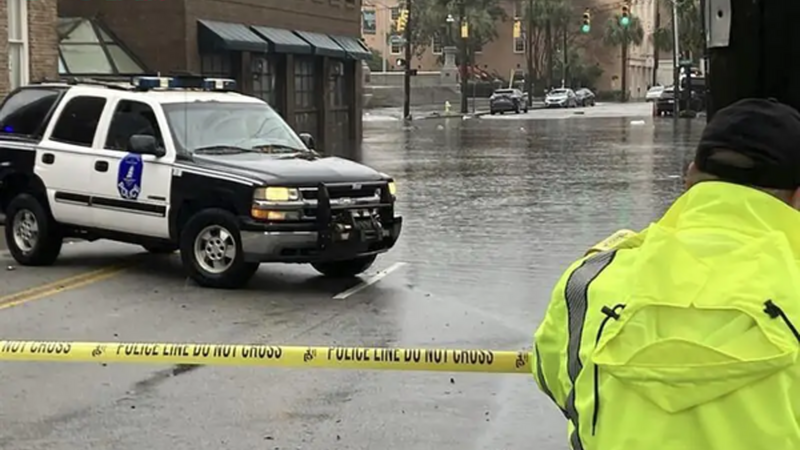 Record Rainfall Douses Charleston, South Carolina, as People Rescued Out of Flood Waters