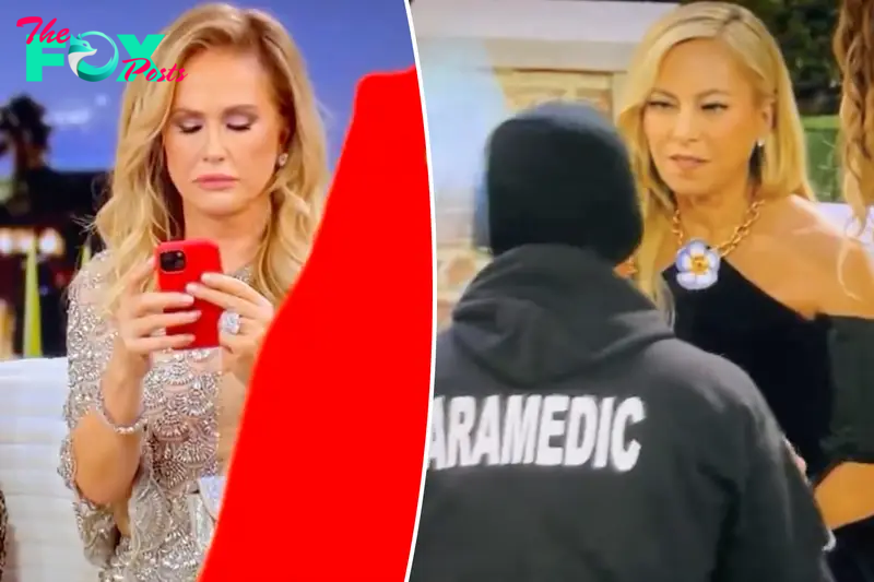 ‘RHOBH’ fans drag ‘heartless’ Kathy Hilton for laughing at Sutton Stracke’s health scare, comparing it to a ‘hot flash’