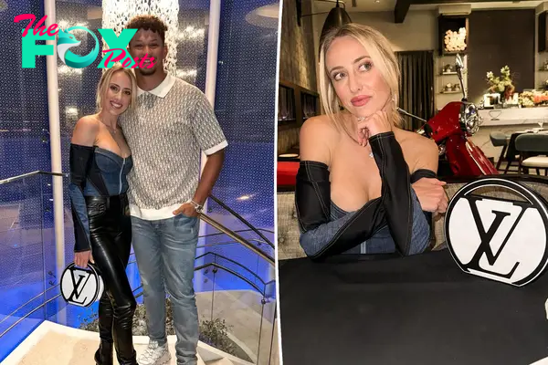 Brittany Mahomes shows off $4,500 Louis Vuitton bag on anniversary date with husband Patrick