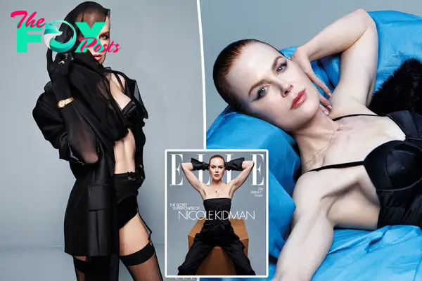Nicole Kidman shows off amazing muscles in lingerie and barely-there looks for Elle magazine