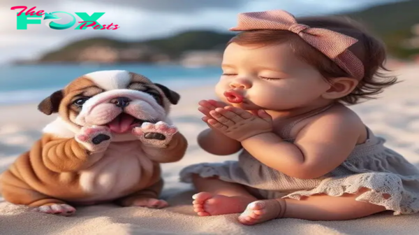 “Lovely and Charming: Touching Moments of Friendship Between a Baby and a Dog”